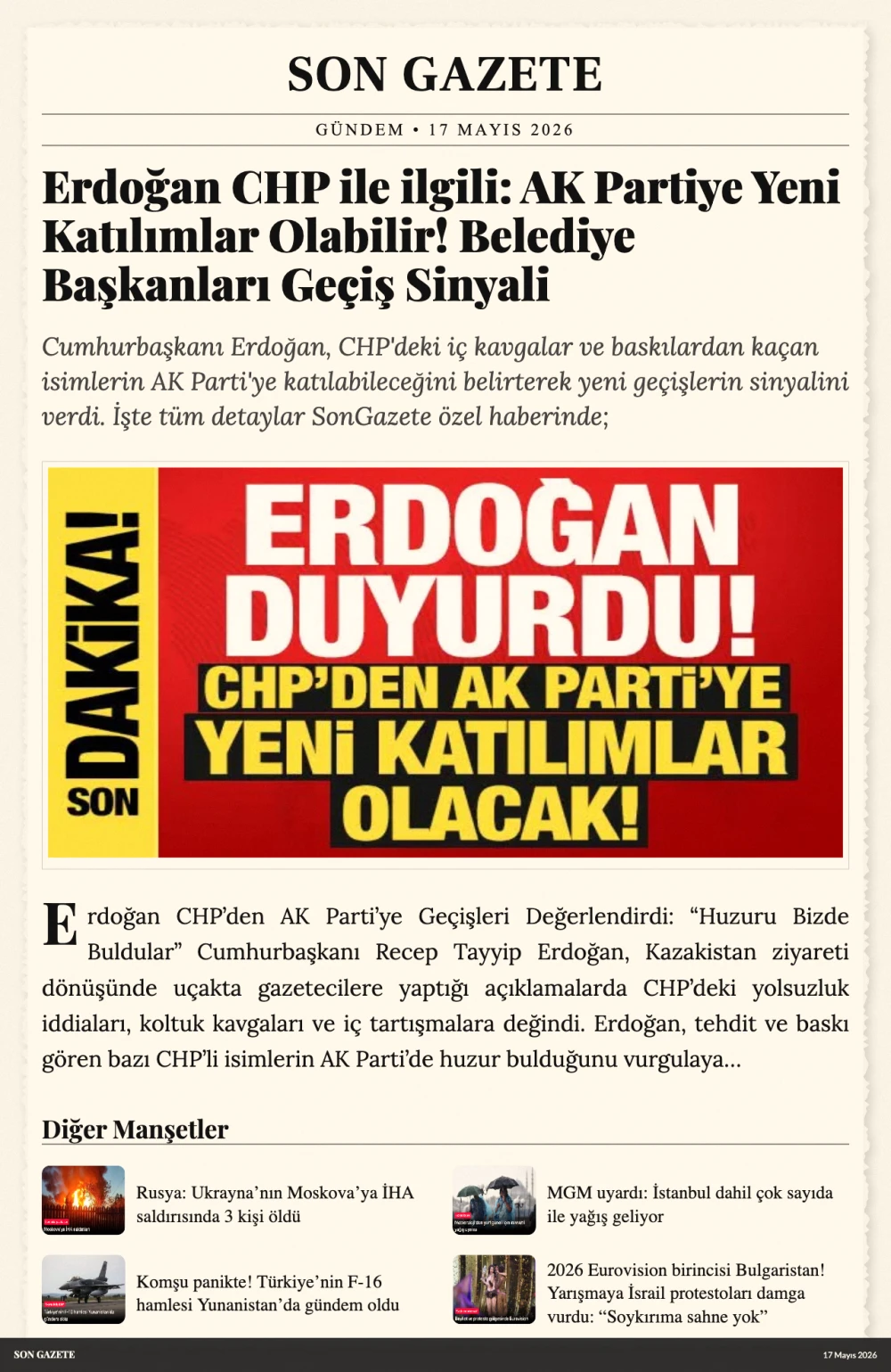 son gazete