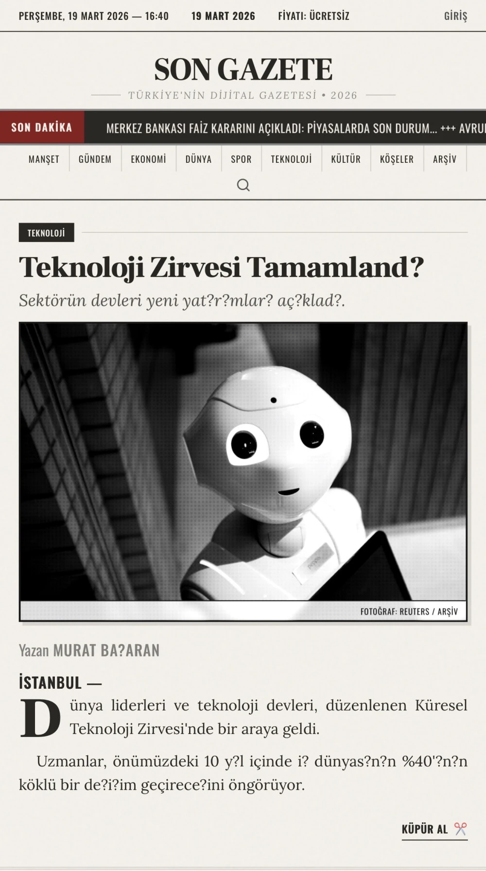 Son Gazete 20.03.2026