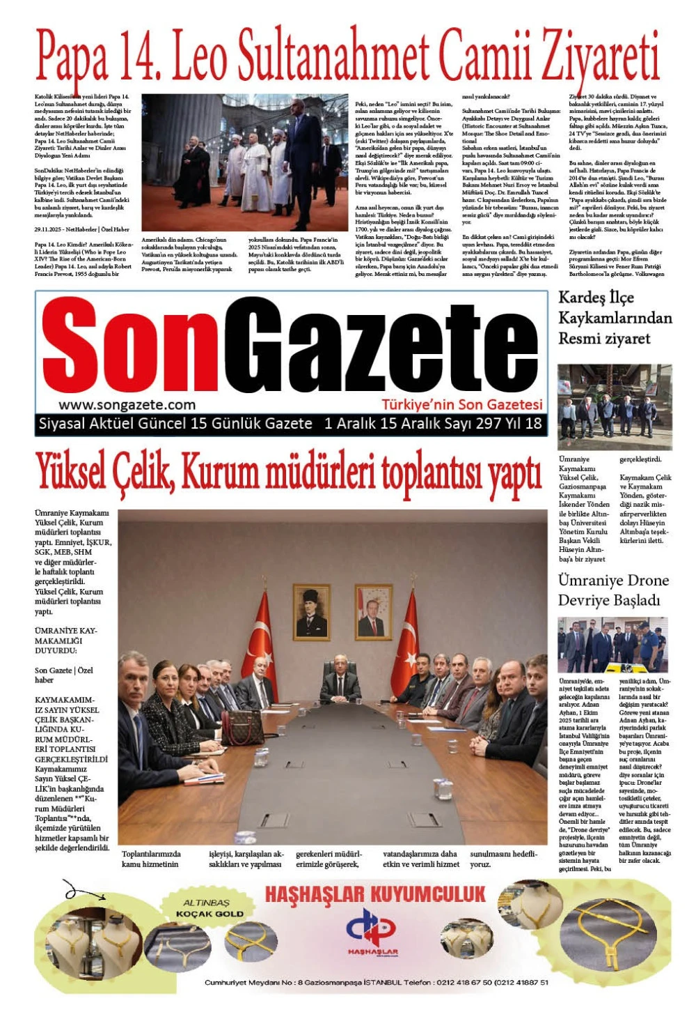 Son Gazete - Türkiye'nin Son Gazetesi