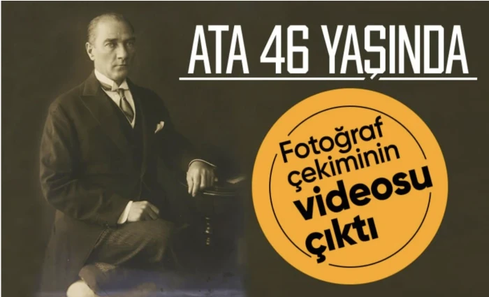Atatürk'ün stüdyo fotoğraf çekimlerinde, videosu da ortaya çıktı