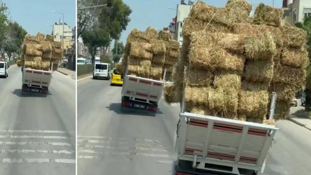 Aşırı Yükten Dolayı Tehlikeli Kamyon Görüntülendi!