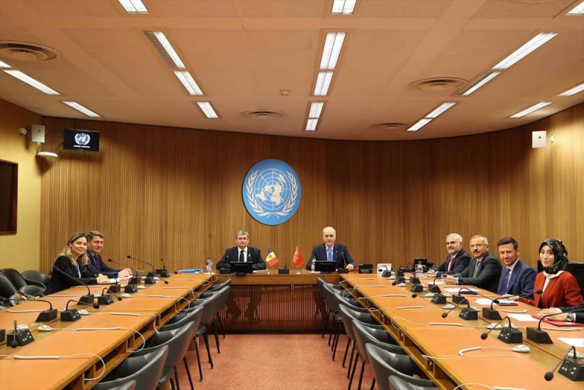 TBMM Başkanı Kurtulmuş, Moldova Parlamento Başkanı İgor Grosu ile görüştü