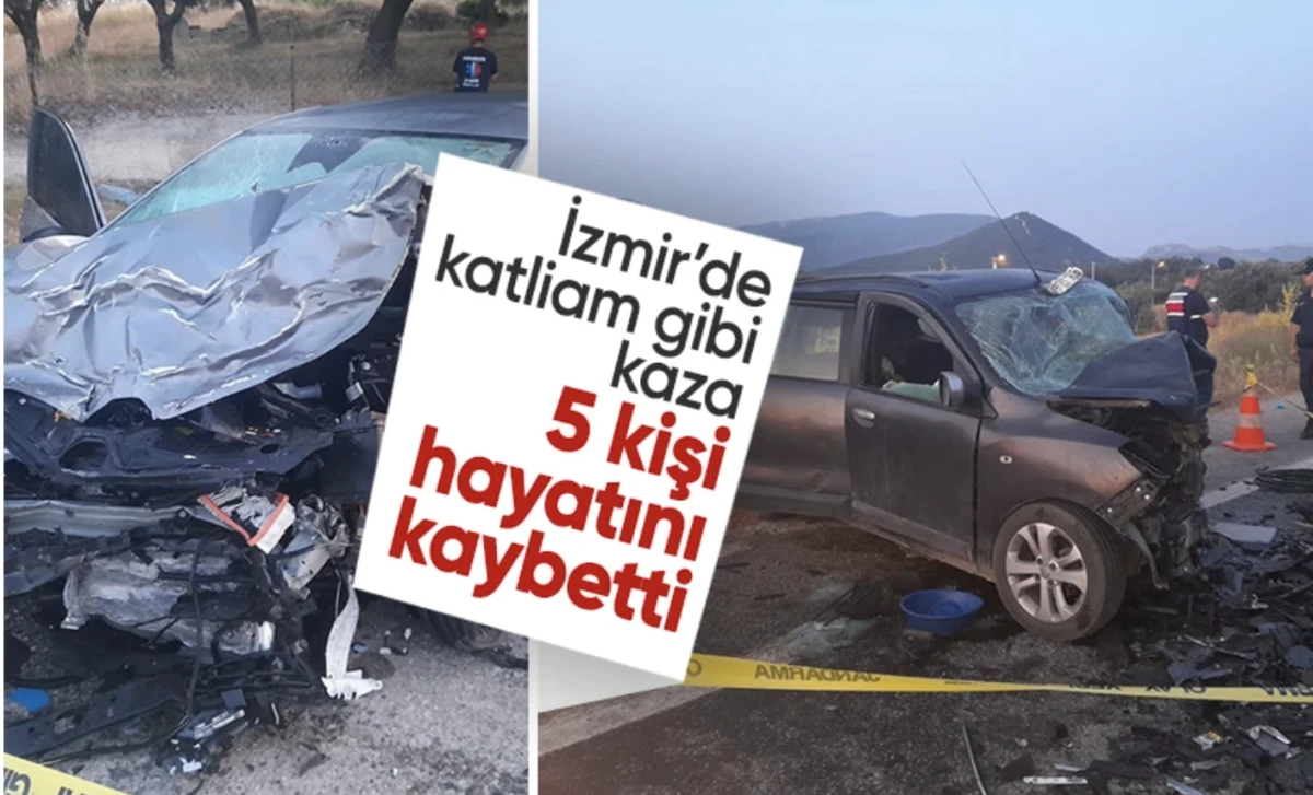 5 ölü 2 yaralı! İzmir'de zincirleme trafik kazası