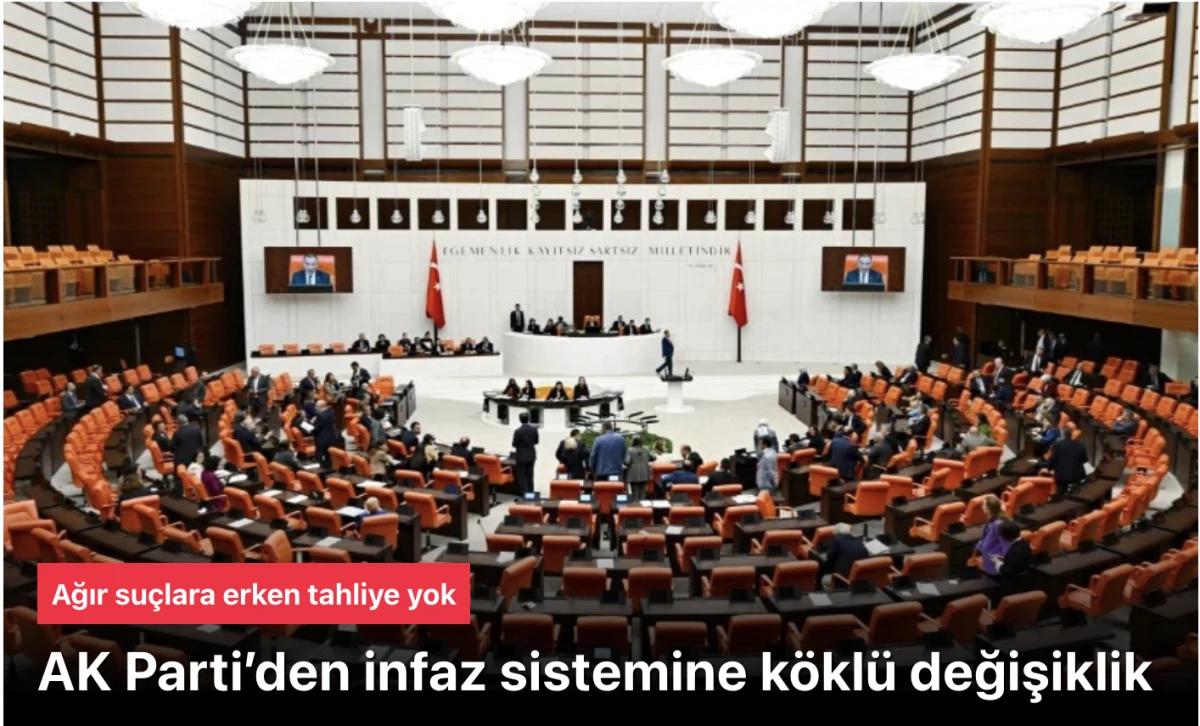AK Parti İnfaz Sistemi K&ouml;kl&uuml; Değişikliği: Ağır Su&ccedil;lara Erken Tahliye Yok, Yargı Reformu Geliyor