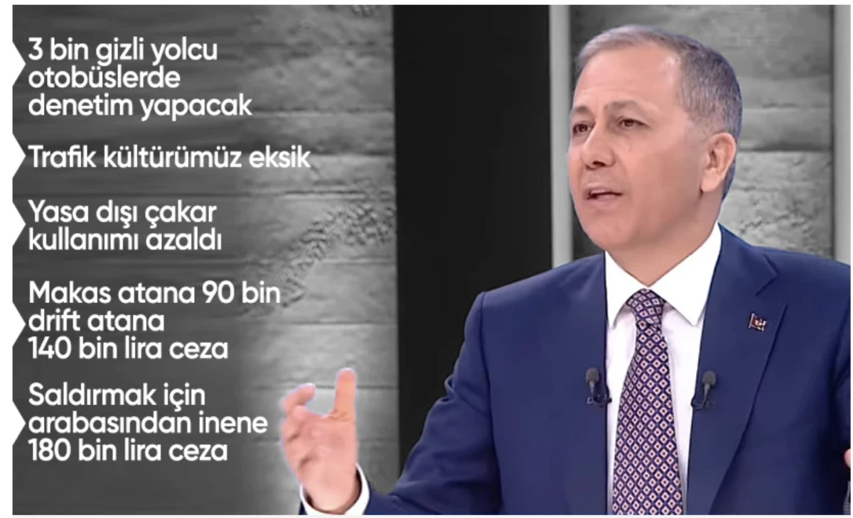 Ali Yerlikaya: Makas atana 90 bin, drift atana 140 bin lira ceza