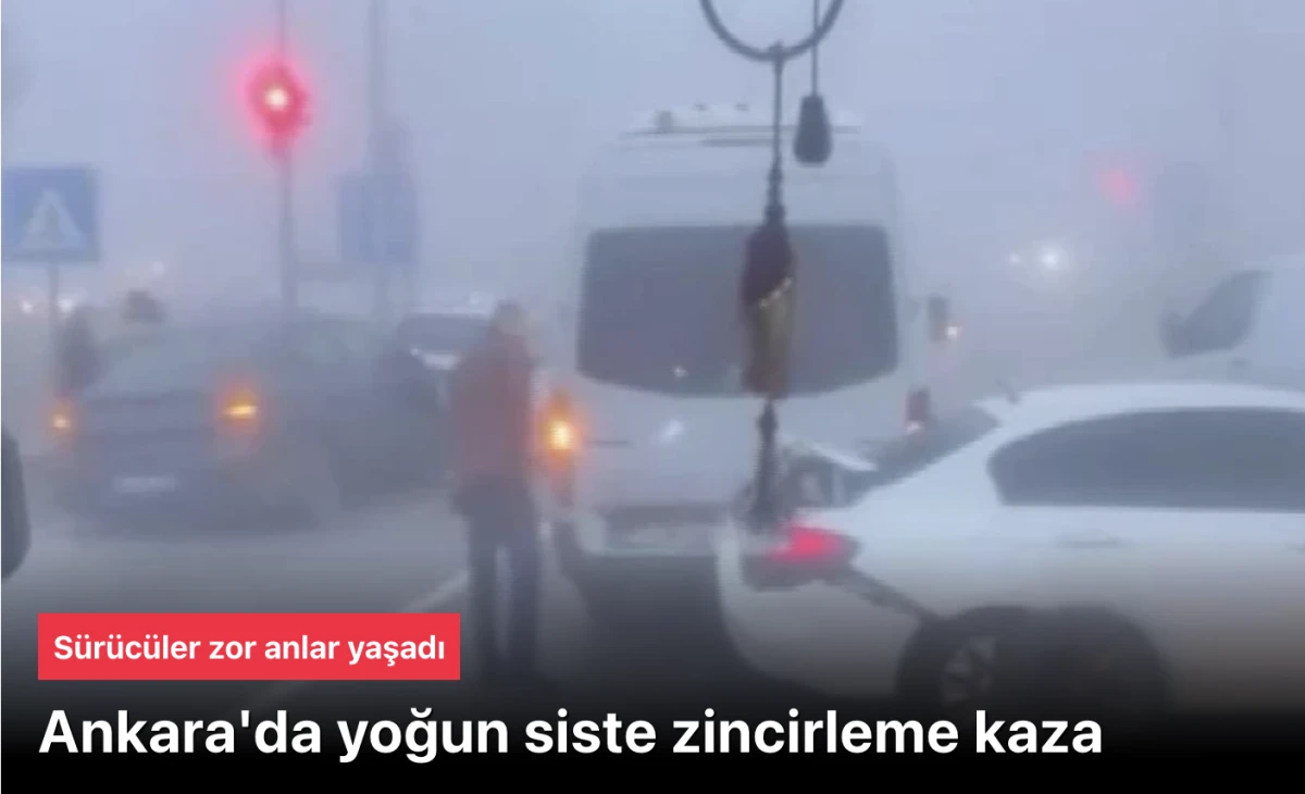 Ankara’da zincirleme kaza: 4 araç birbirine girdi