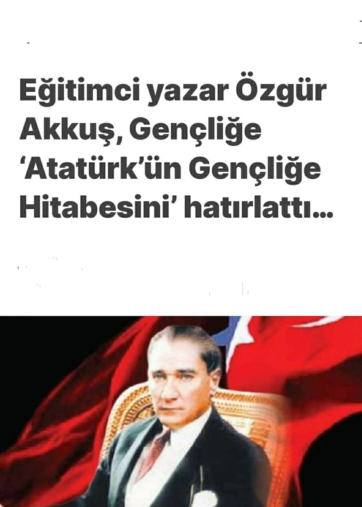 Atatürk’ün Gençliğe Hitabesini