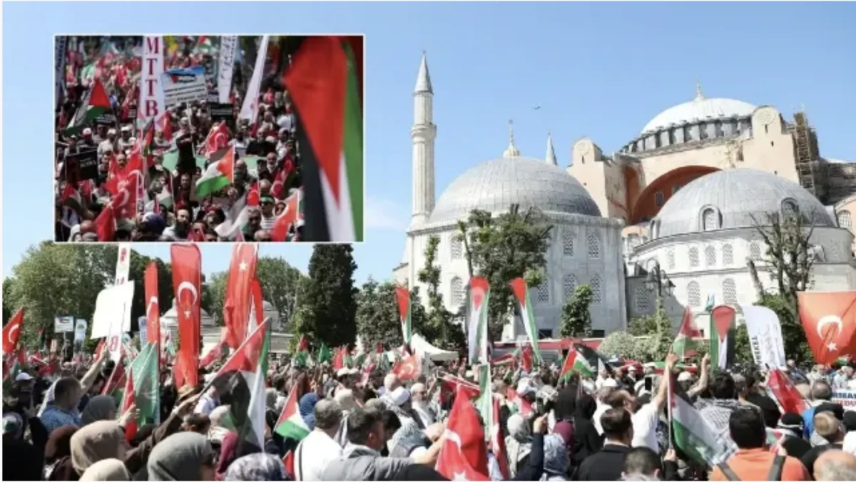 Ayasofya'dan Eminönü'ne Filistin Yürüyüşü: Sumud ve Özgürlük Filoları'na Destek