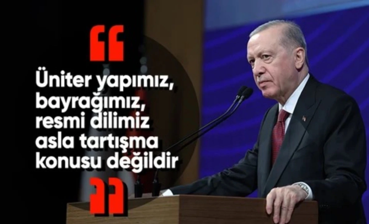 Başkan Erdoğan: Bayrağımız, resmi dilimiz asla tartışma konusu değildir