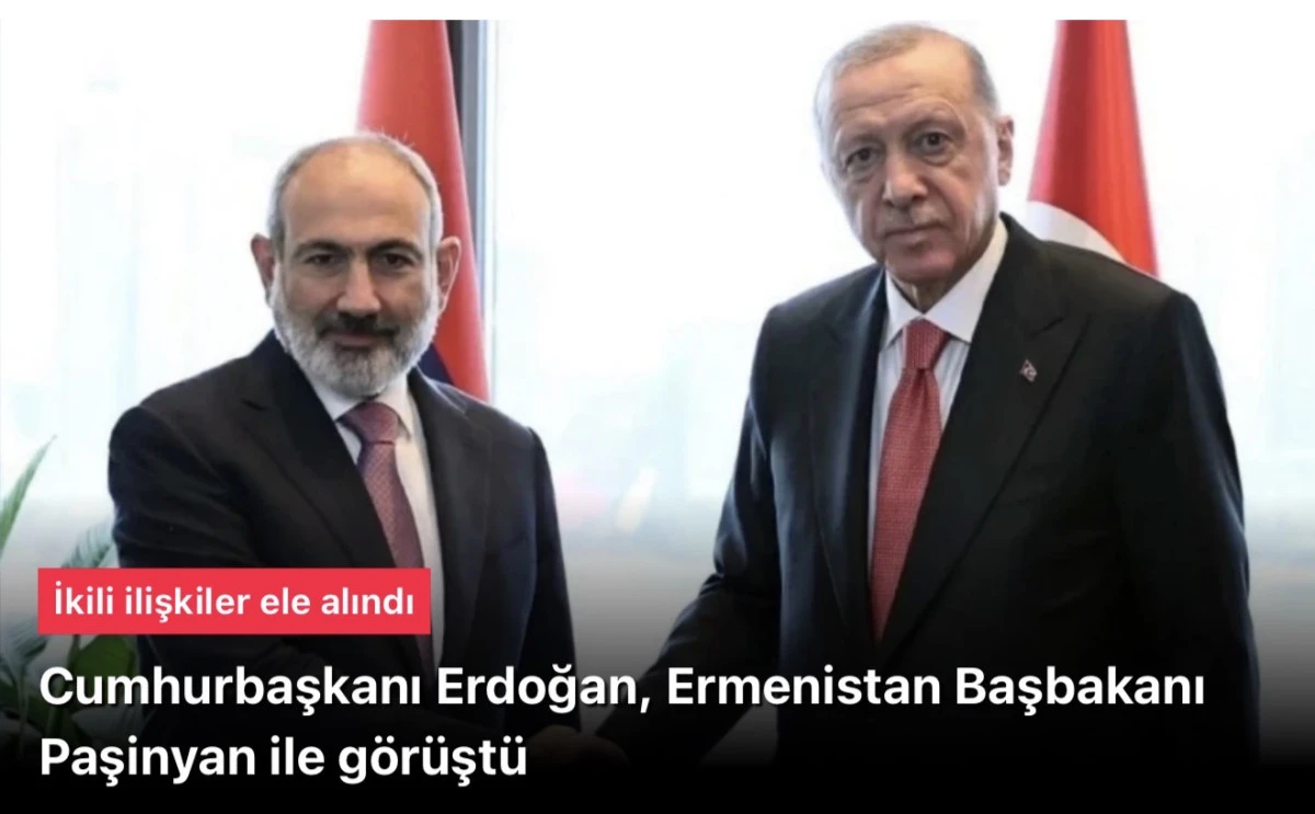 Başkan Erdoğan, Ermenistan Başbakanı Paşinyan ile g&ouml;r&uuml;şt&uuml; ​