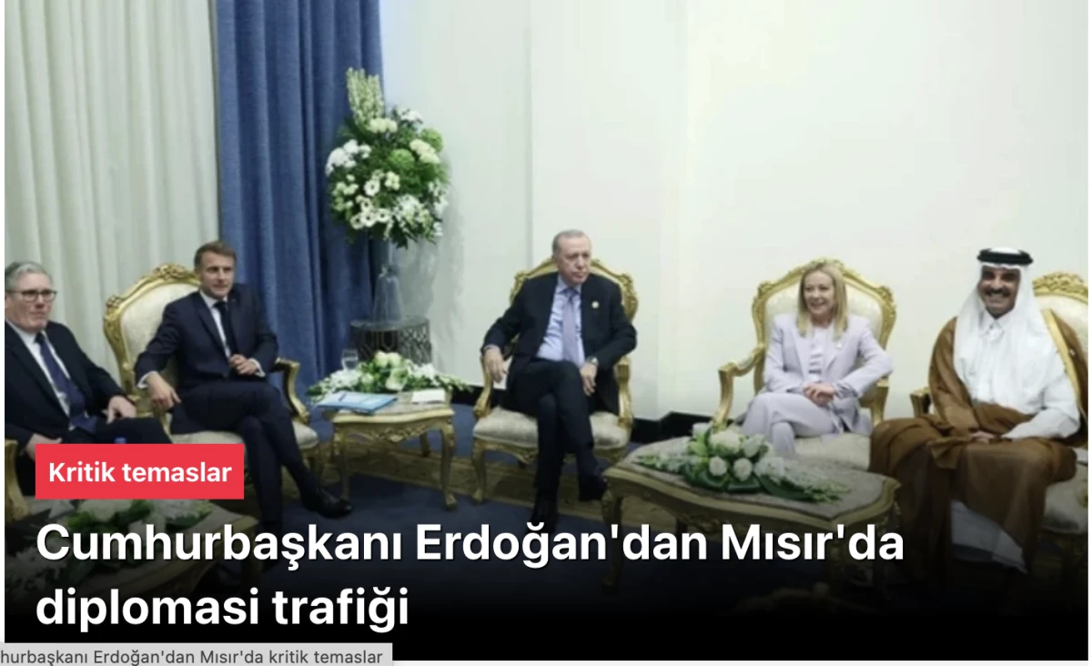Başkan Erdoğan'dan Mısır'da diplomatik temaslar