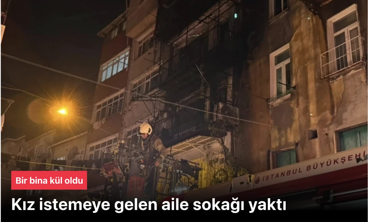 Beyoğlu'nda Kız İsteme (Matchmaking Ceremony) Töreninde Patlatılan Havai Fişekler (Fireworks) Sokak Yangını
