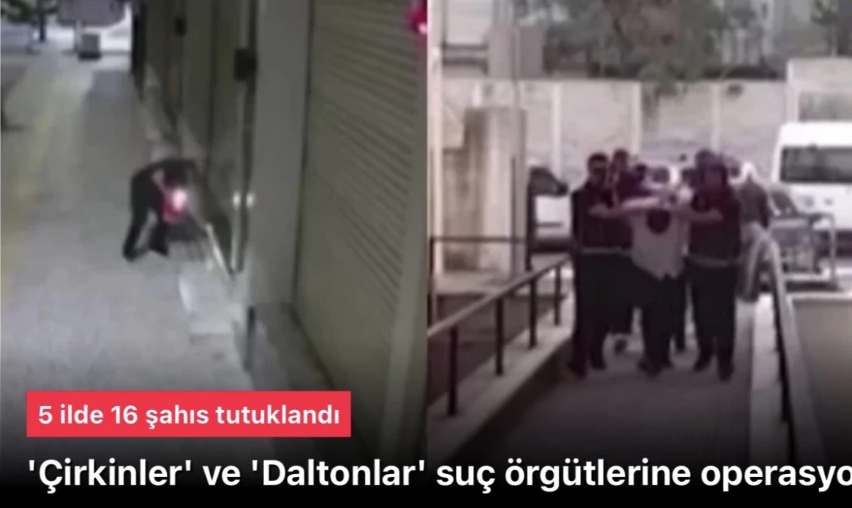 Bursa Merkezli 5 İlde Çirkinler (Uglies) ve Daltonlar (Daltons) Suç Örgütlerine Operasyon: 16 Tutuklama ile Dev Darbe