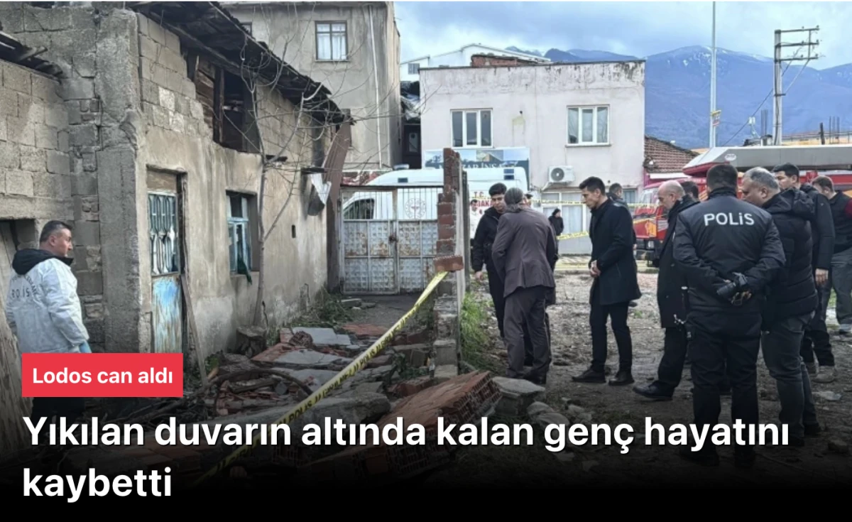Bursa&rsquo;da lodos can aldı: Yıkılan duvarın altında kalan kişi hayatını kaybetti