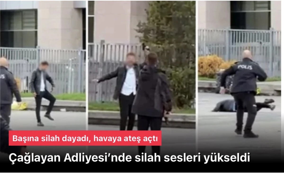 Çağlayan Adliyesi’nde Korku Dolu Anlar: Silahlı İntihar Girişimi, Havaya Ateş Açıp Kendini Vurdu
