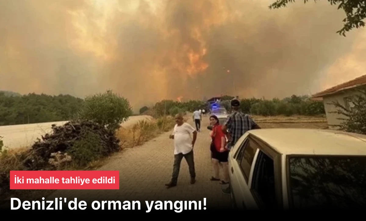 Denizli orman yangını! Ekipler alevlerle mücadele ediyor: İki mahalle tahliye edildi
