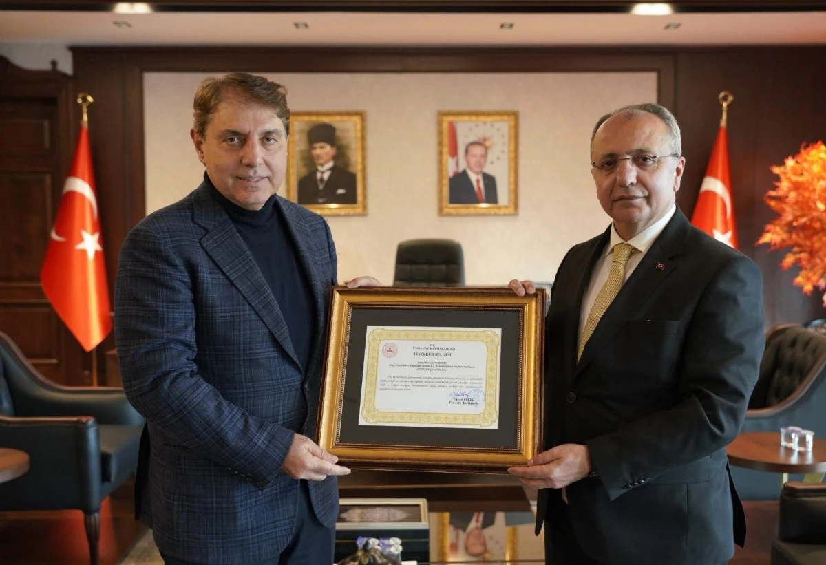 Des Sanayi Sitesi Başkanı Mustafa Yurttaş&rsquo;tan &Uuml;mraniye Kaymakamı Y&uuml;ksel &Ccedil;elik&rsquo;e Anlamlı Ziyaret