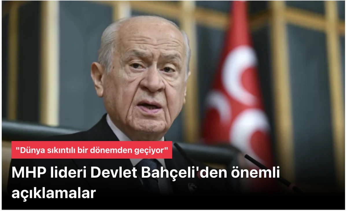 Devlet Bah&ccedil;eli grup toplantısında konuşuyor