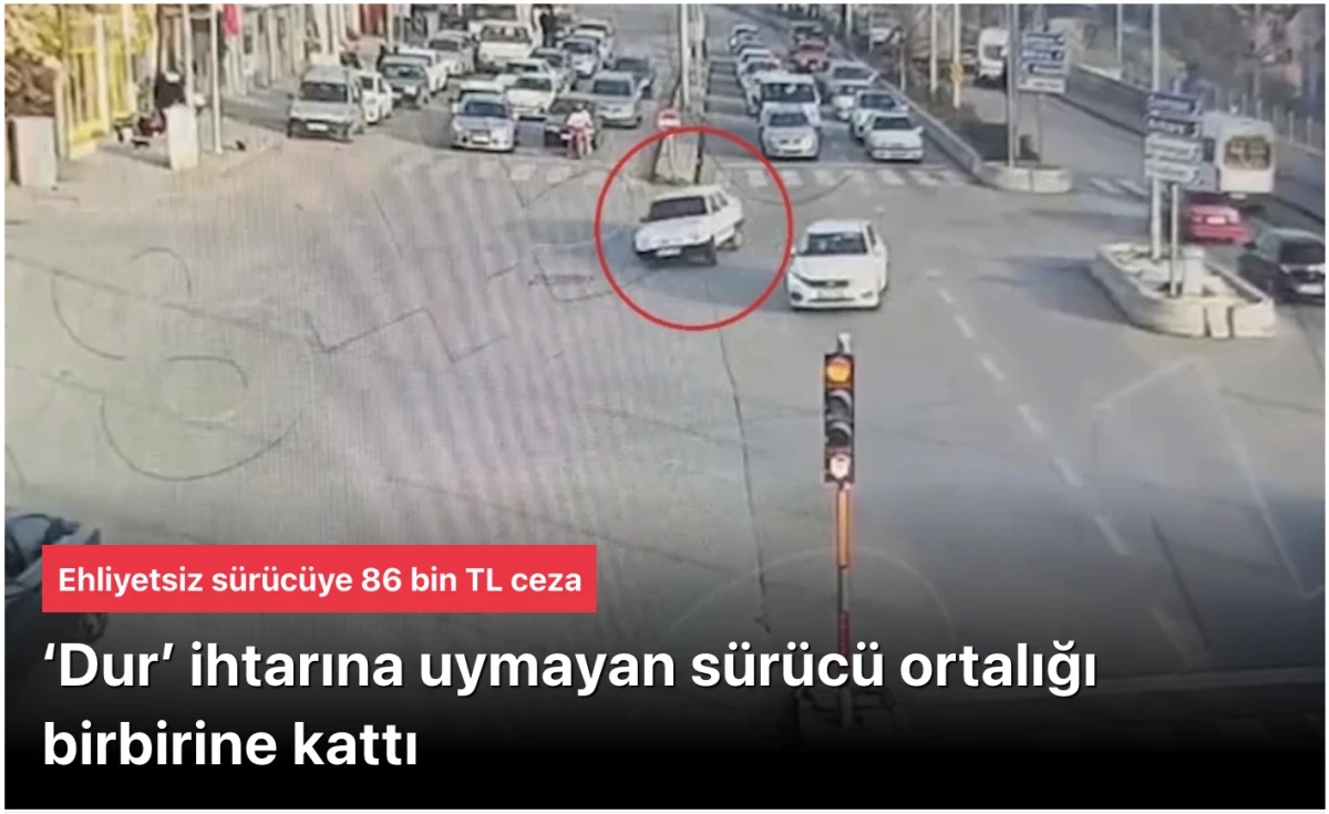 Drift yapan s&uuml;r&uuml;c&uuml; Dur ihtarına uymadı, cezayı yedi