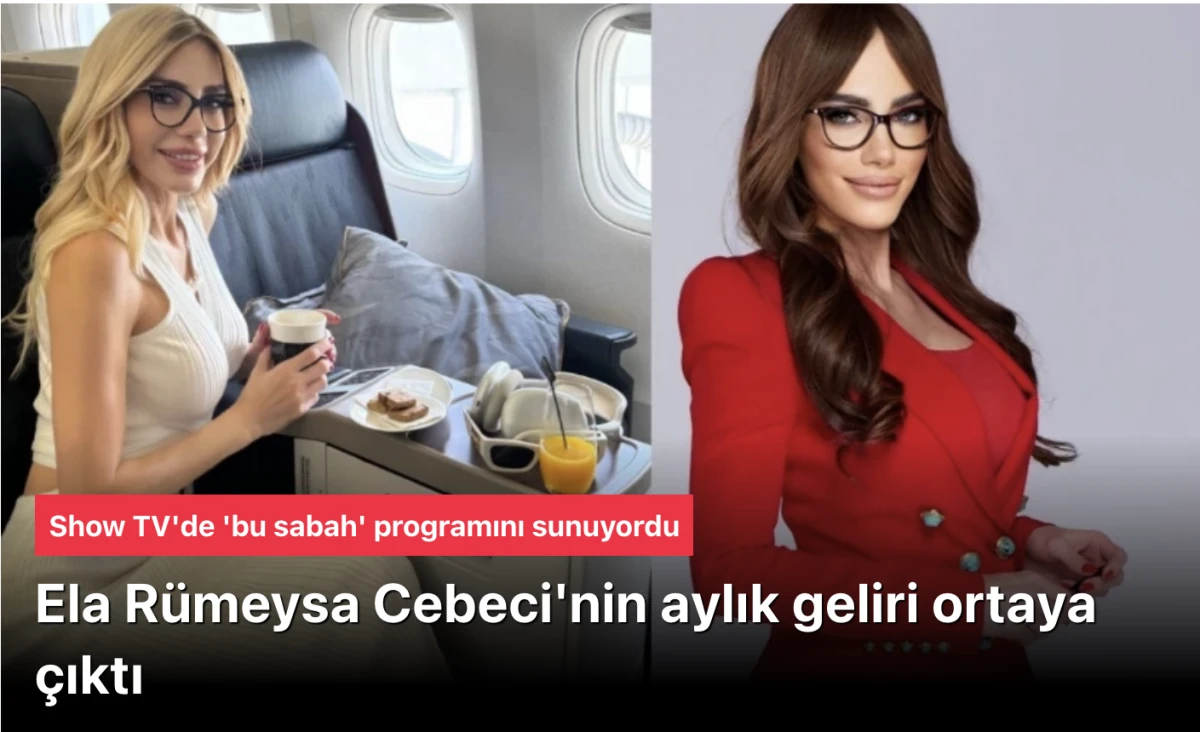 Ela R&uuml;meysa Cebeci, Show TV Bu Sabah Sunucusu Aylık Gelirini A&ccedil;ıkladı, Uyuşturucu İtirafı Şok Etti!
