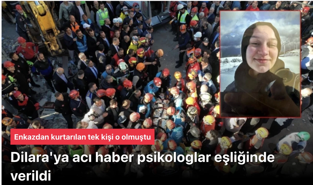 Enkazdan çıkan Dilara'ya acı haber verildi