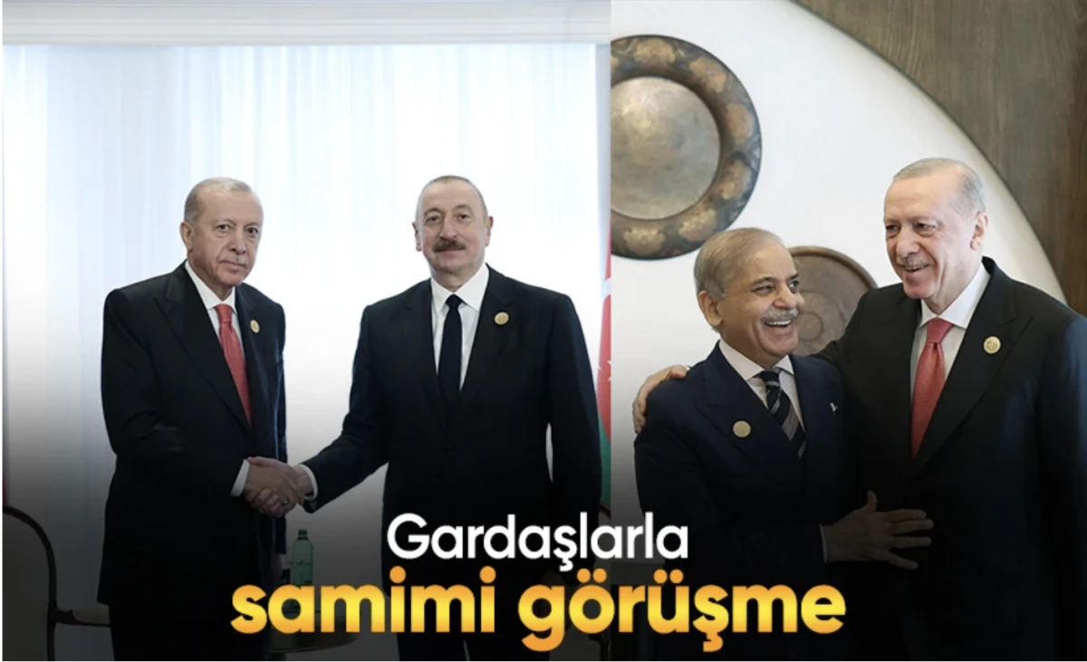 Erdoğan ile Aliyev görüştü: Şahbaz Şerif'i de kabul etti
