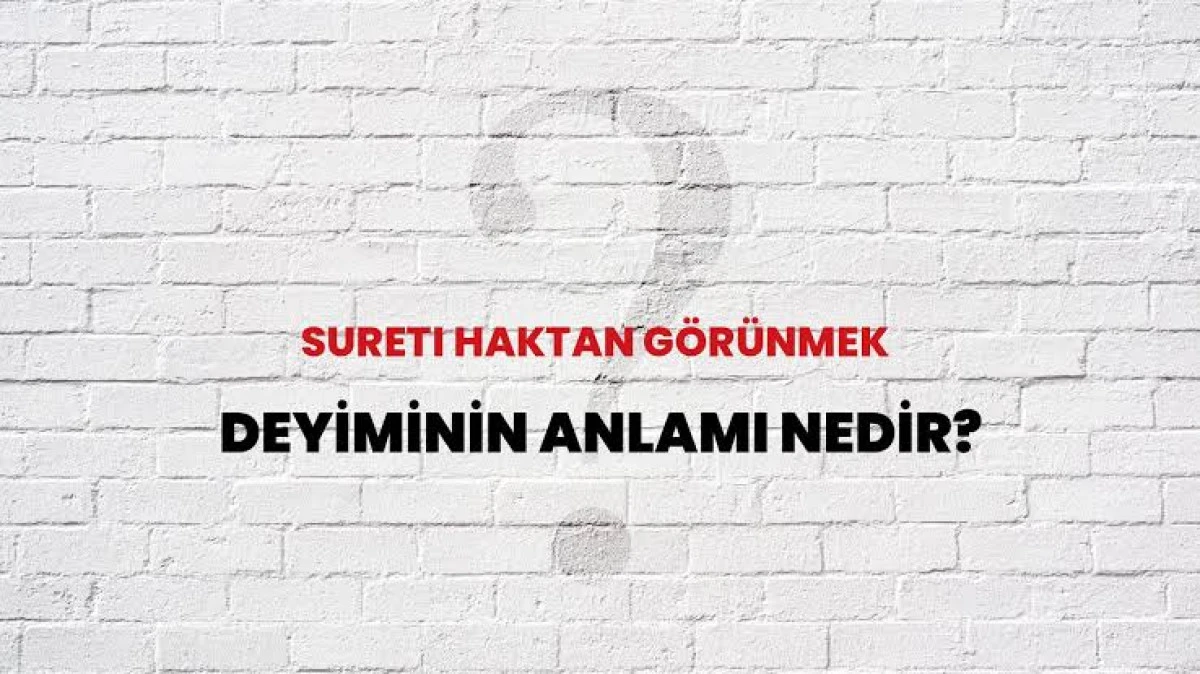 FAYSAL ATMACA: SURET-İ HAKTAN GÖRÜNENLER