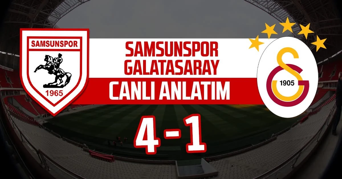 Galatasaray 1-4 Samsunspor! Şampiyonluk Bir Hafta Daha Bekleyecek
