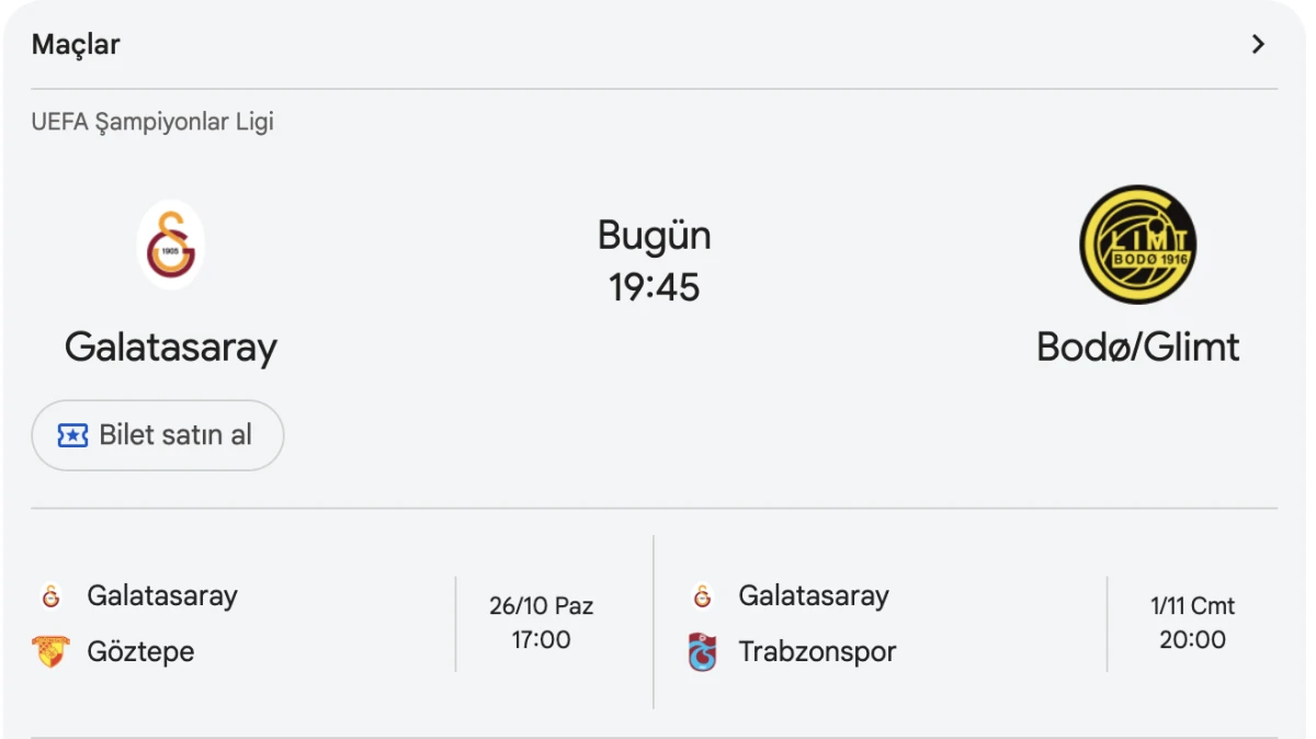Galatasaray - Bodo/Glimt Maçı Ne Zaman, Saat Kaçta ve Hangi Kanalda? Şampiyonlar Ligi'nde Kritik Maç (Muhtemel 11'ler)
