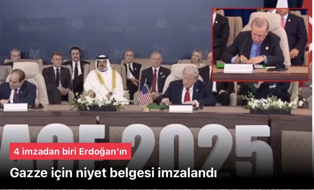 Gazze için niyet belgesi imzalayan liderler dünya gündeminde 