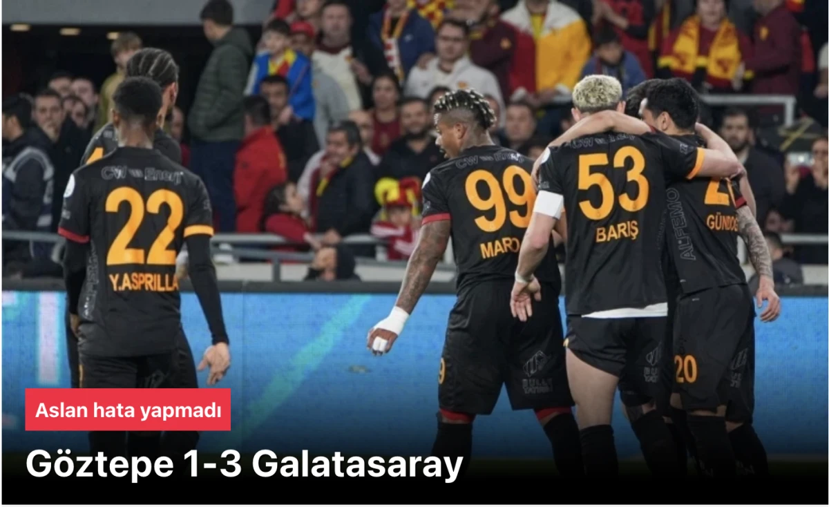G&ouml;ztepe 1 Galatasaray 3 ma&ccedil; bitti