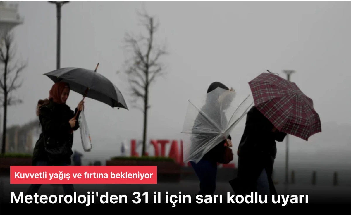 Hava durumu: Kuvvetli yağış ve fırtına uyarısı