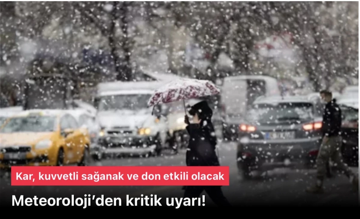 Hava durumu! Meteoroloji alarm verdi: Kar, kuvvetli sağanak, don