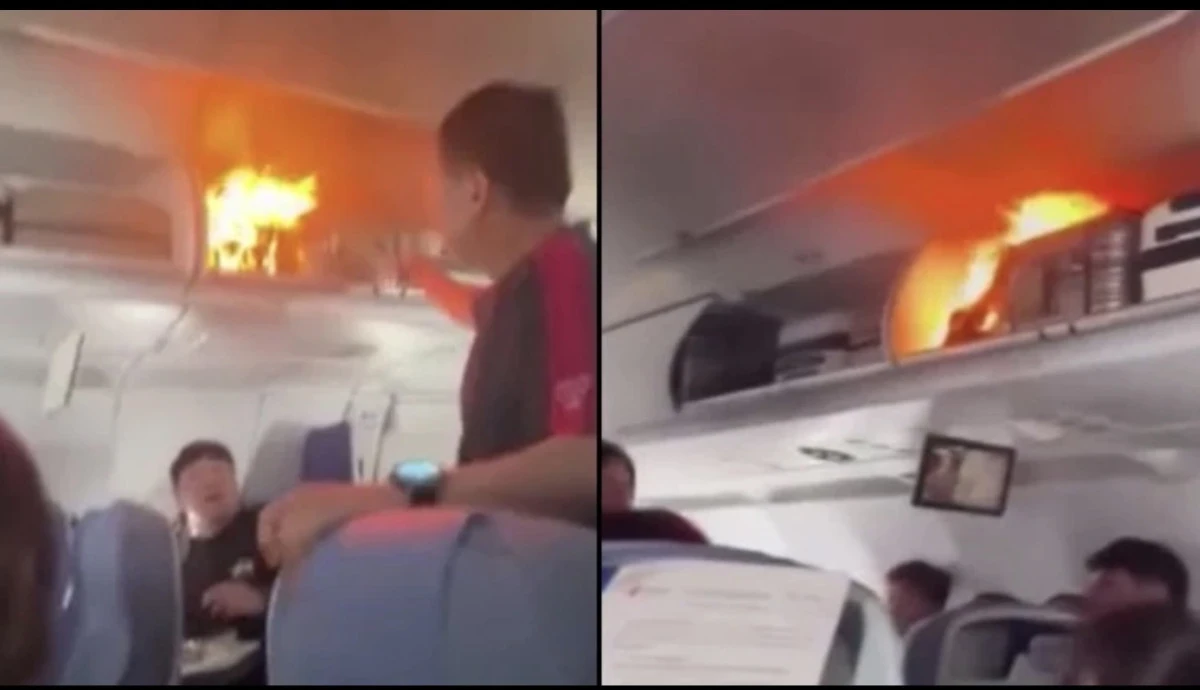 Havada Korku Dolu Anlar: El Bagajında Lityum Batarya Yangını Patlak Verdi (In-Flight Terror: Lithium Battery Fire in Carry-On Luggage)