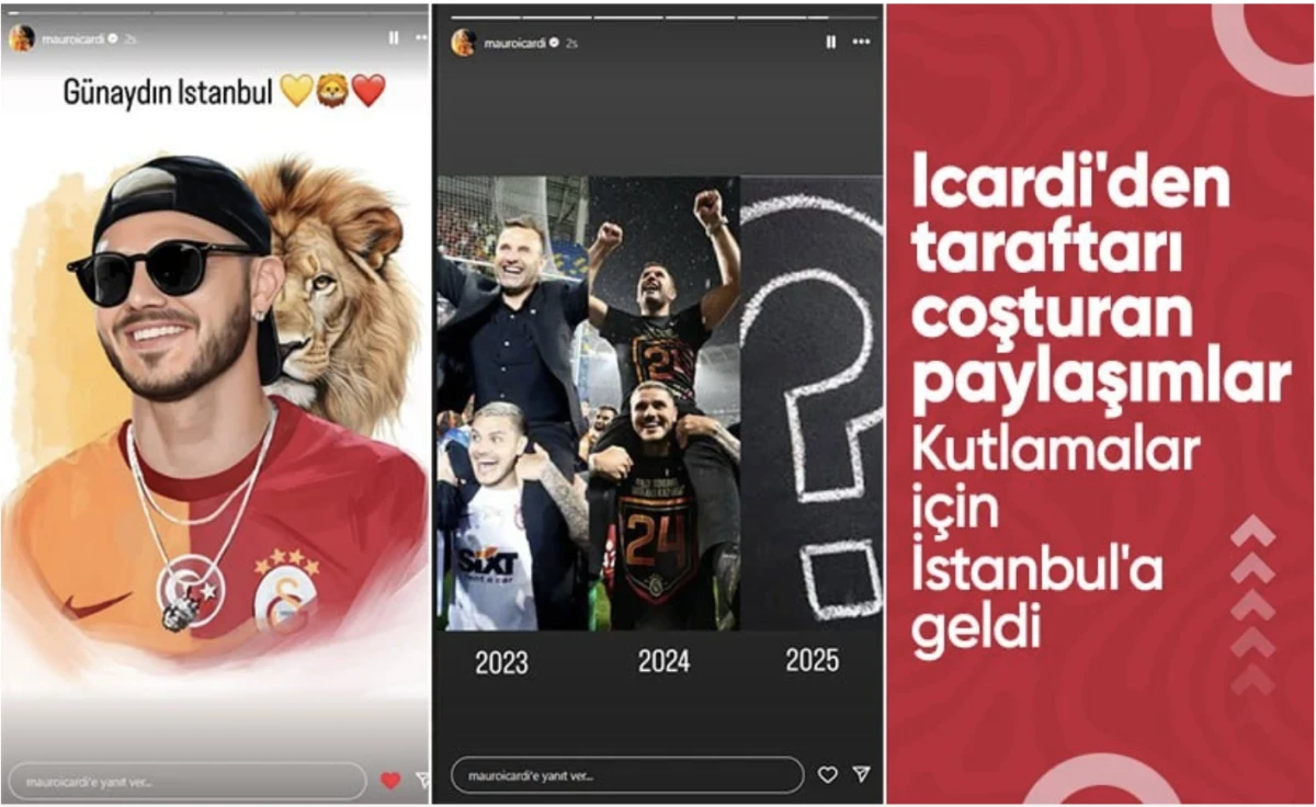 Icardi, kutlamalar için İstanbul'da! Taraftarı coşturan paylaşımlar arka arkaya