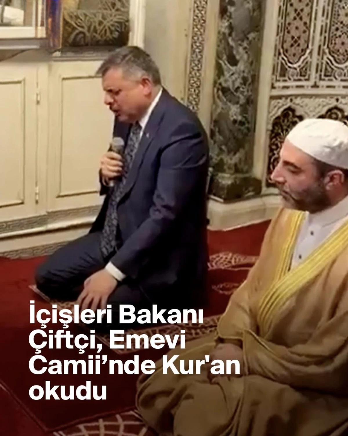 İ&ccedil;işleri Bakanı Mustafa &Ccedil;ift&ccedil;i Şam&rsquo;da Emevi Camii&rsquo;nde Kur&rsquo;an-ı Kerim Okudu!
