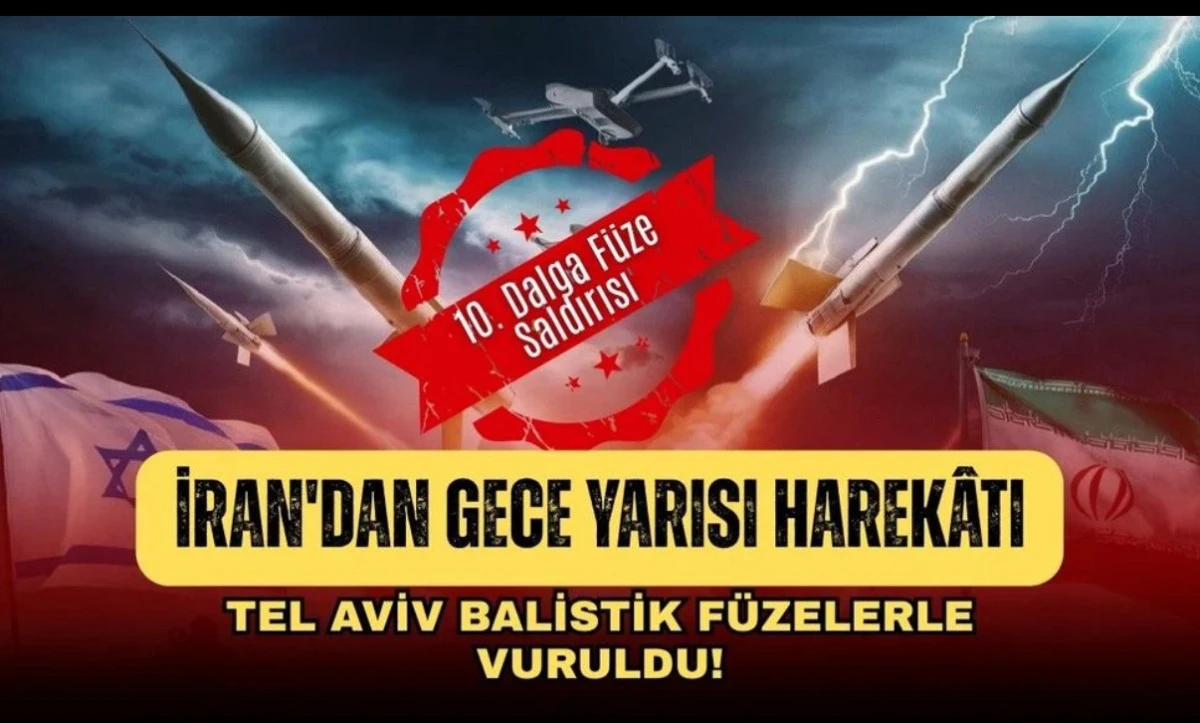 İran'dan Gece Saldırısı: Tel Aviv Balistik Füzelerle Vuruldu!