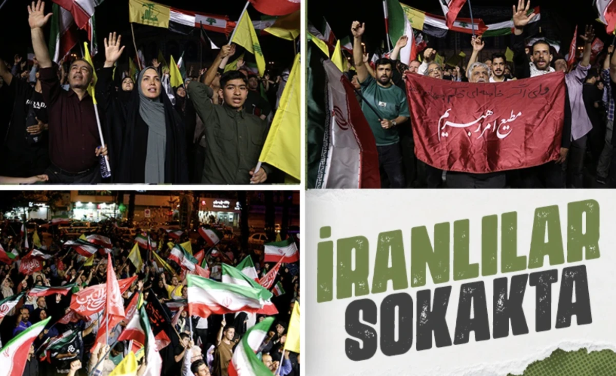 İran'ın da İsrail'e saldırı sonrası Tahran'da halk sevinç için meydanlara indi