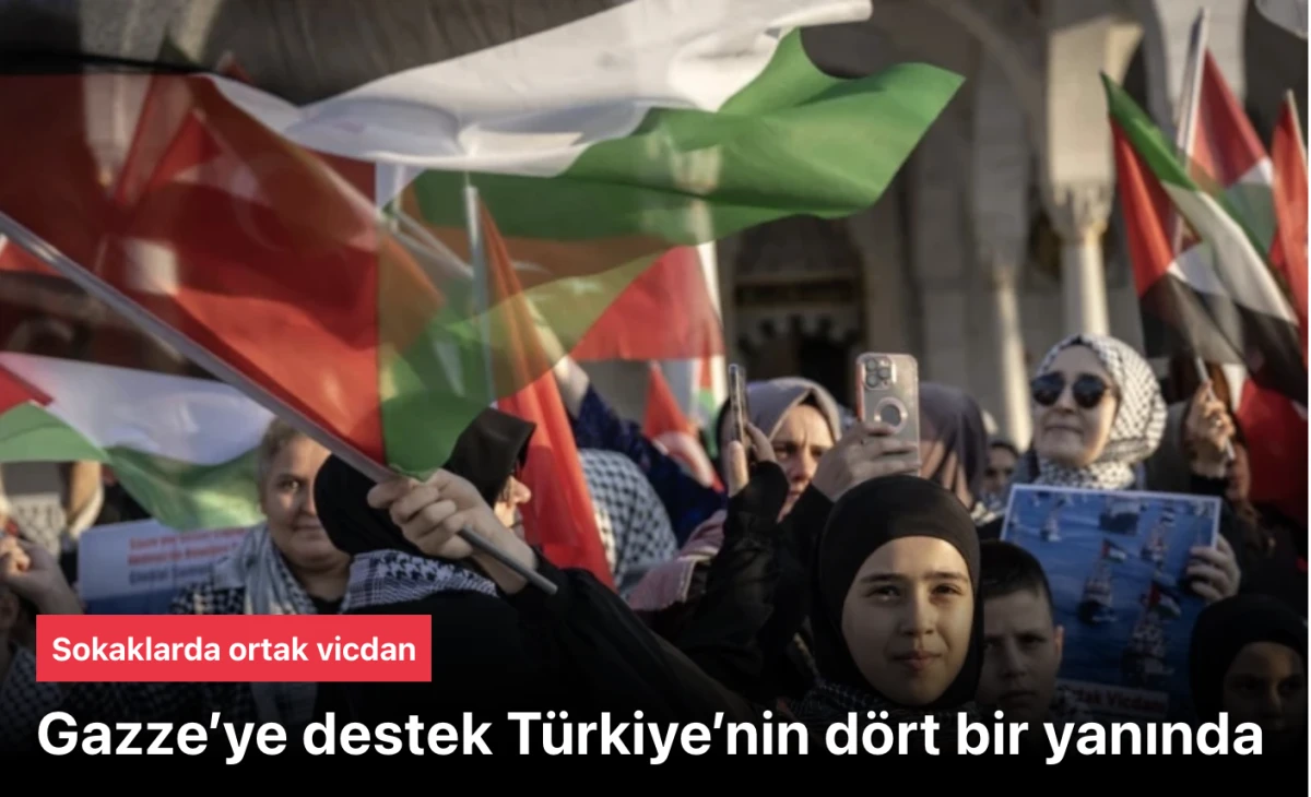 İstanbul ve Ankara'da Binlerce Kişi Gazze İçin Yürüdü