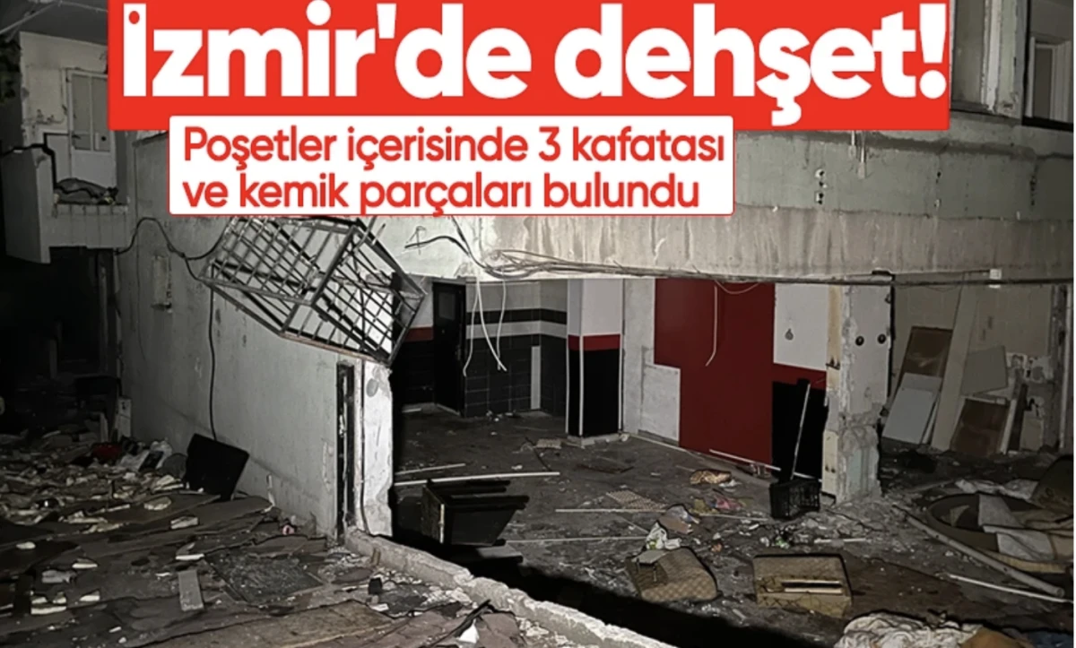 İzmir Bornova'da dehşet! Metruk binada poşetler içerisinde 3 kafatası ve kemik parçaları bulundu