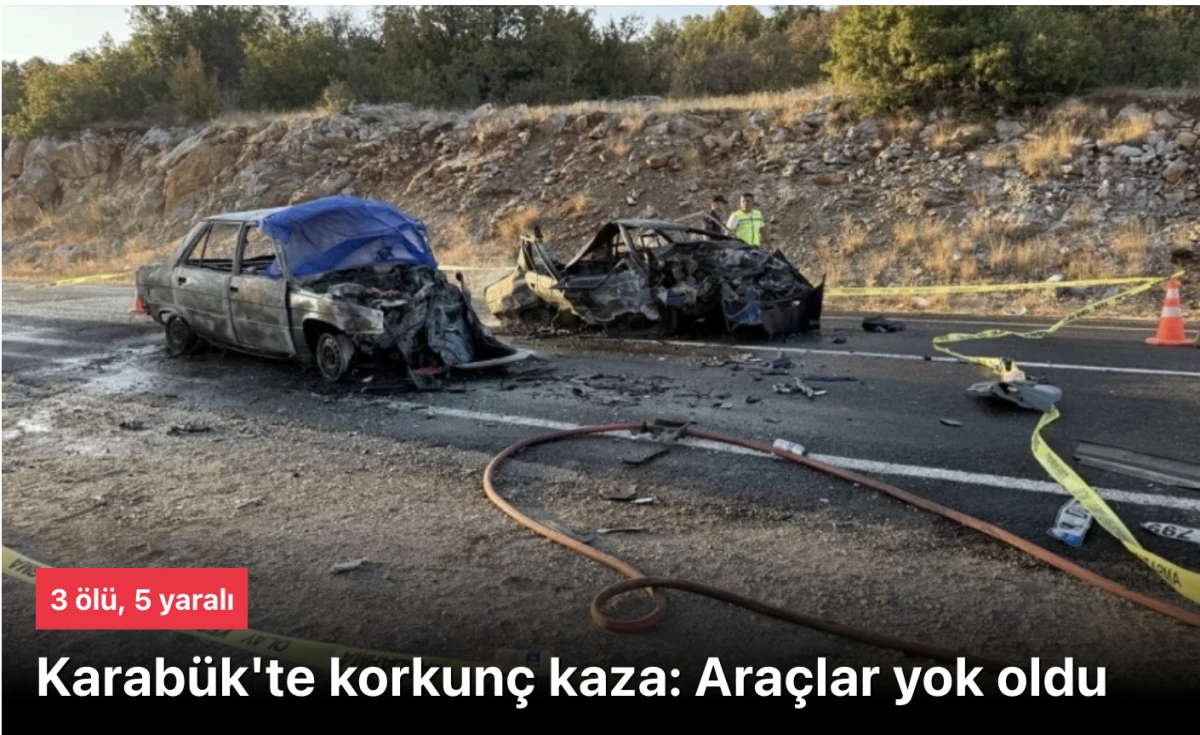 Karabük Eflani'de kaza: 3 kişi öldü, 5 kişi yaralandı