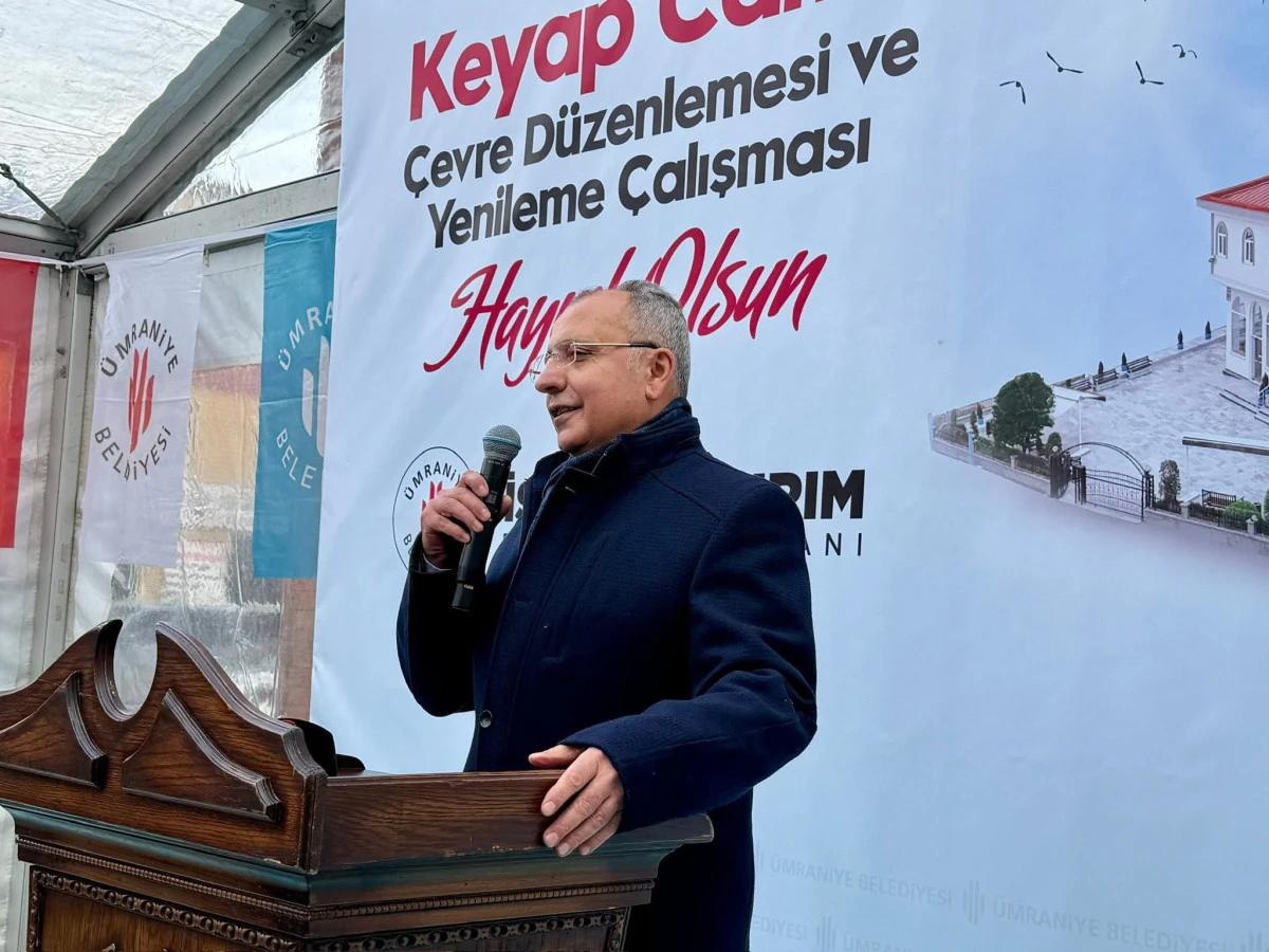 Kaymakam Y&uuml;ksel &Ccedil;elik, &Uuml;mraniye'de KEYAP Camii Yenileme A&ccedil;ılışında