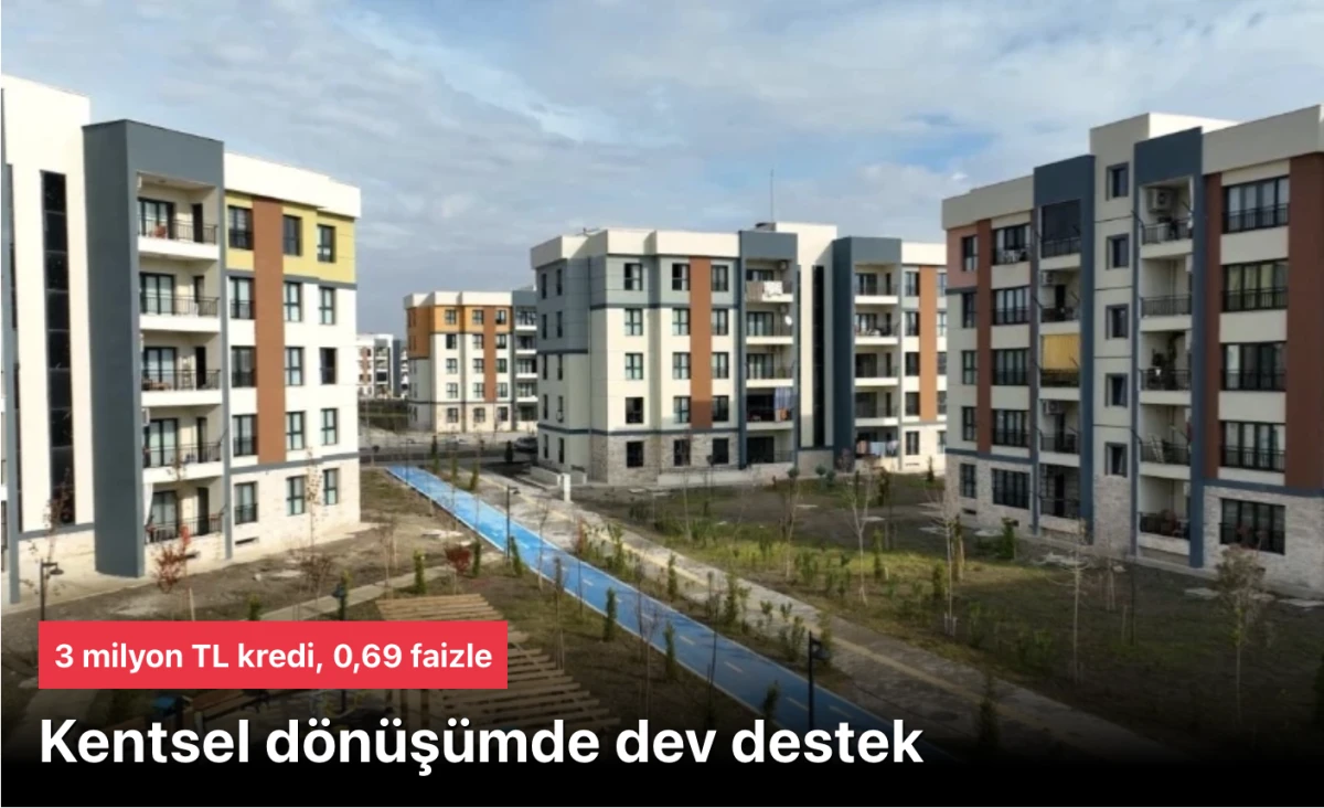 Kentsel D&ouml;n&uuml;ş&uuml;me detsek: 3 Milyon TL Kredi