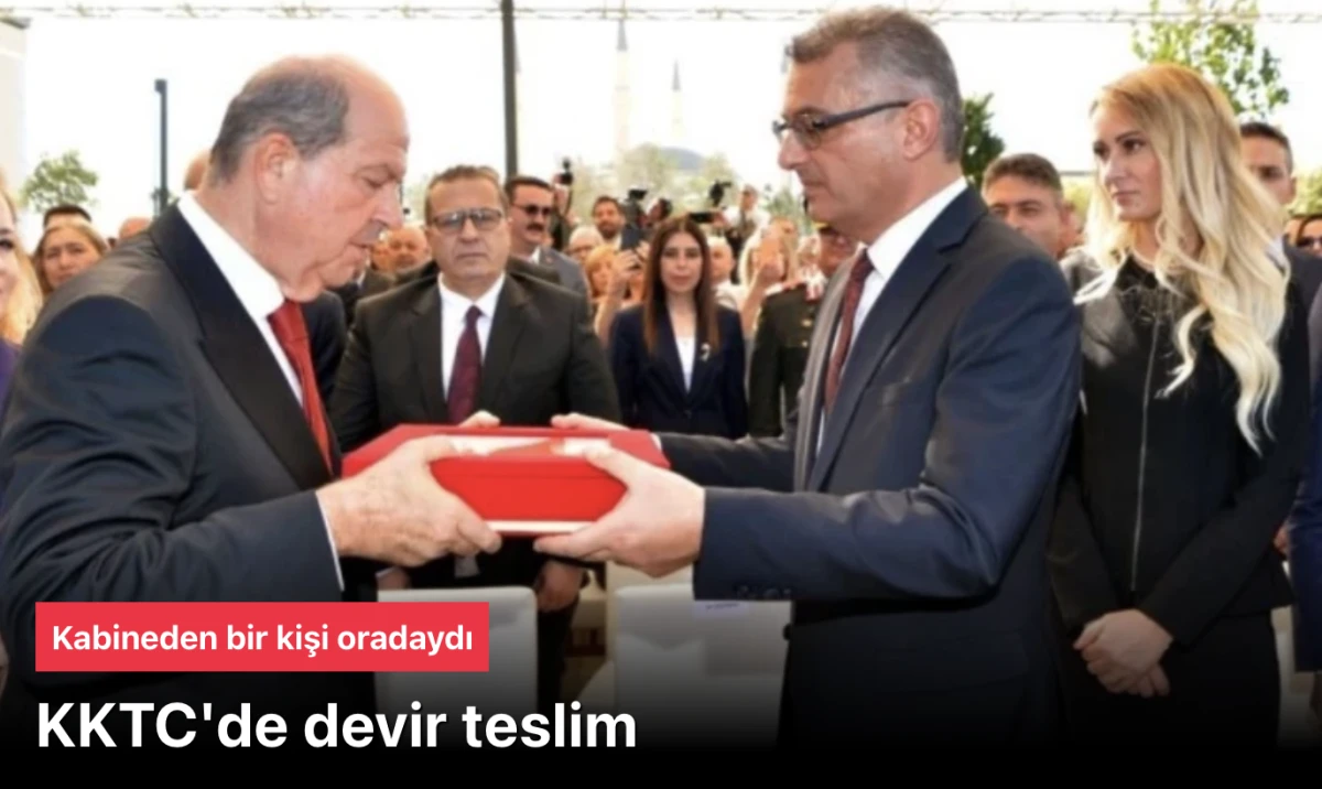 KKTC Cumhurbaşkanı Erhürman yeni görevi devraldı! Cevdet Yılmaz da oradaydı