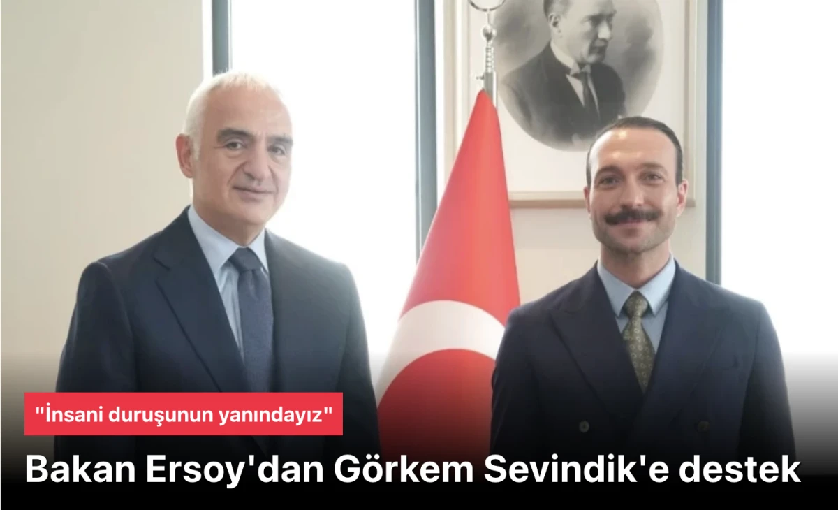 K&uuml;lt&uuml;r ve Turizm Bakanı Mehmet Nuri Ersoy&rsquo;dan G&ouml;rkem Sevindik&rsquo;e Tam Destek!