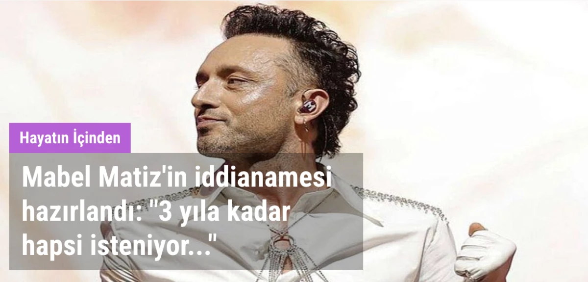 Mabel Matiz iddianamesi düzenlendi: 