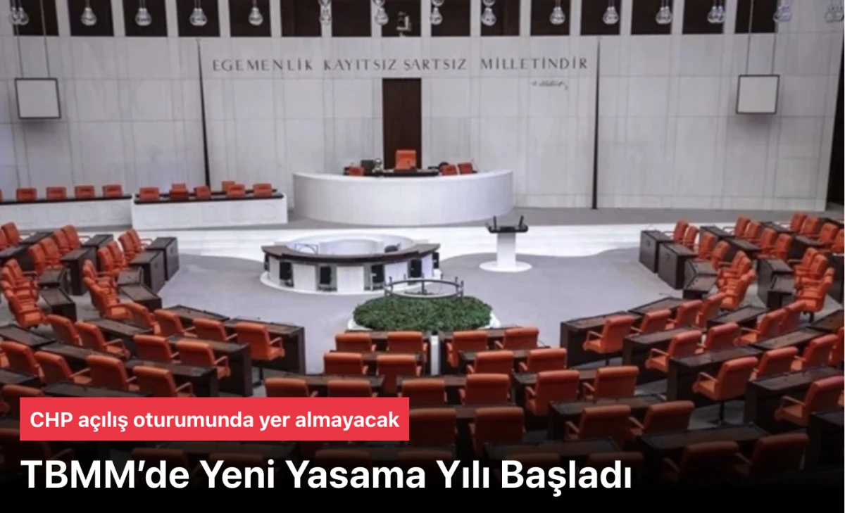 Meclis bugün açıldı: CHP'den boykot yaptı
