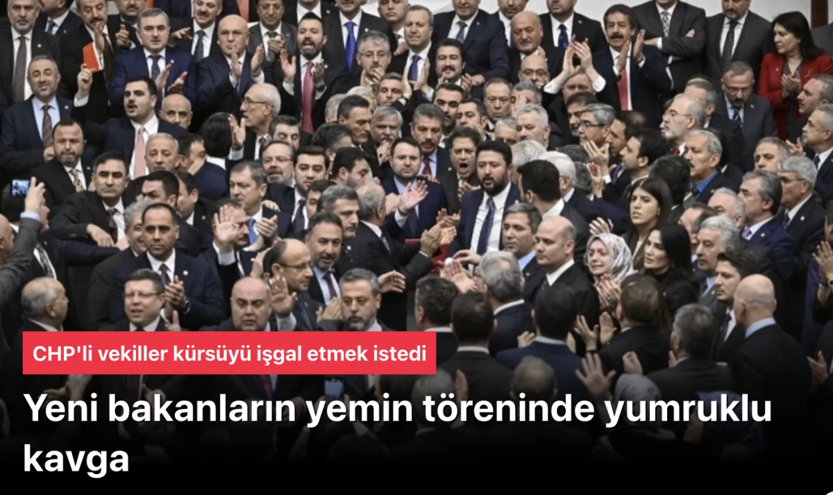 Meclis'te Yemin T&ouml;reninde kavga