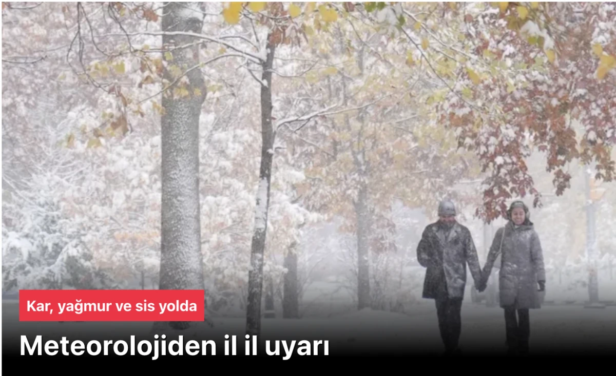 Meteoroloji'den üç il'e sarı kodlu uyarı: Kar ve sağanak geliyor, sisli havaya dikkat!
