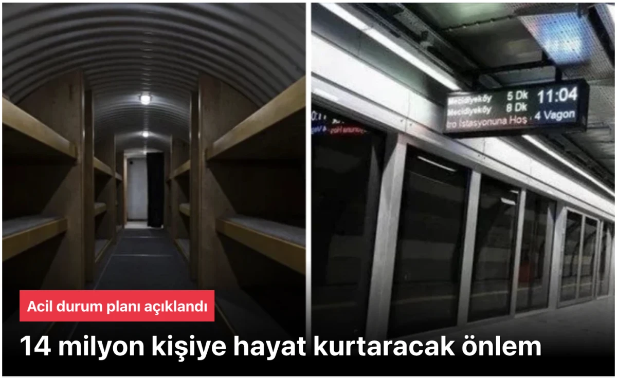 Metro tünelleri acil durum sığınakları olacak